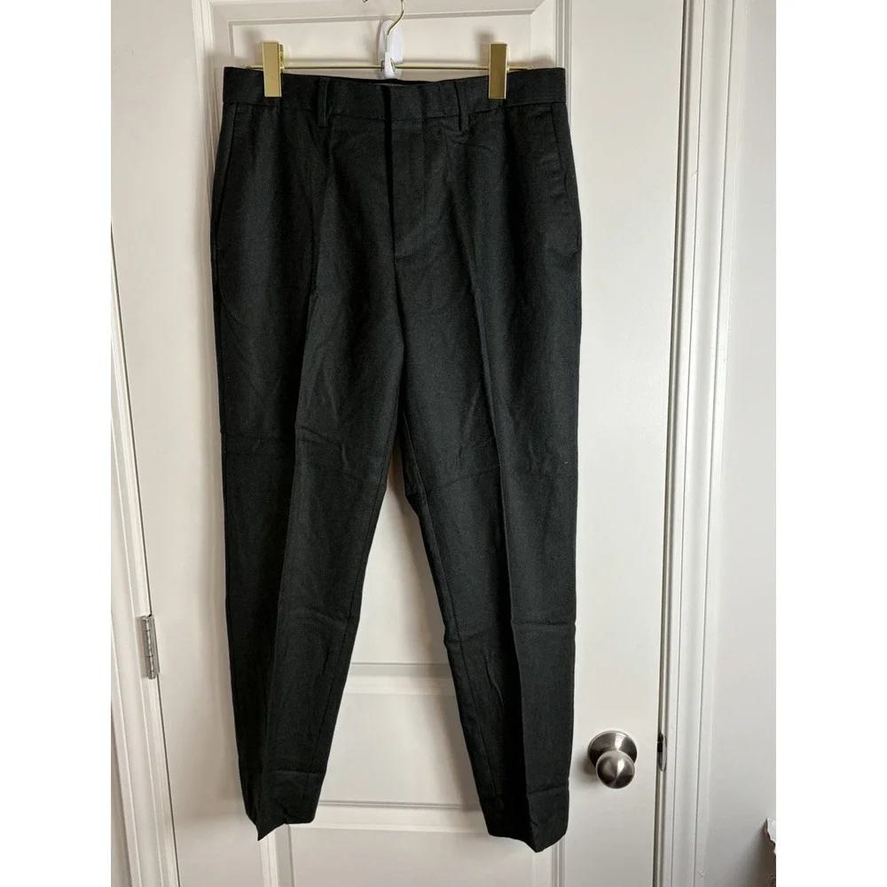 Banana Republic Tapered Fit Black 100% Wool Pants Sz 31  Inseam 32